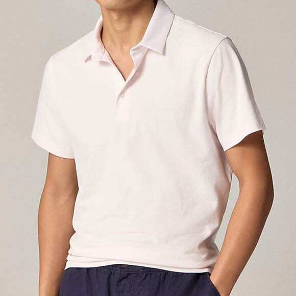 J. Crew Sueded cotton polo shirt Size Large - Picture 1 of 11